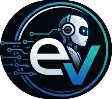edgeVelocity Labs Inc. logo — circular EV robot badge